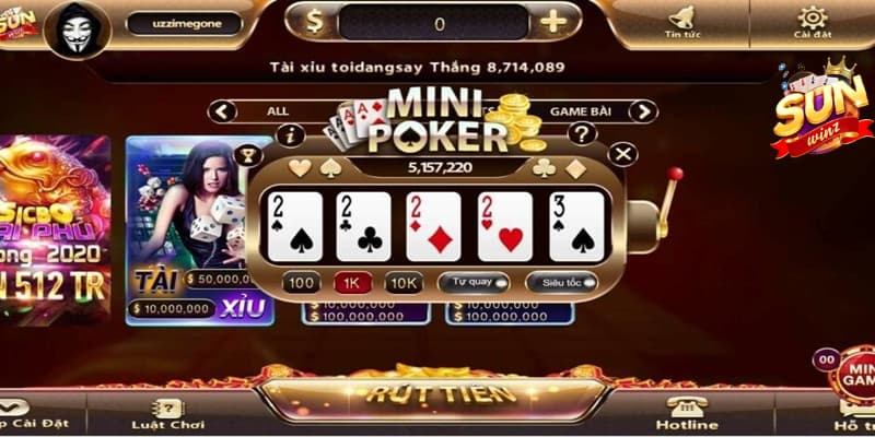 Mini Poker Sunwin - Cơ Hội Giải Trí Và Rinh Tiền Thưởng Lớn - Ảnh 2