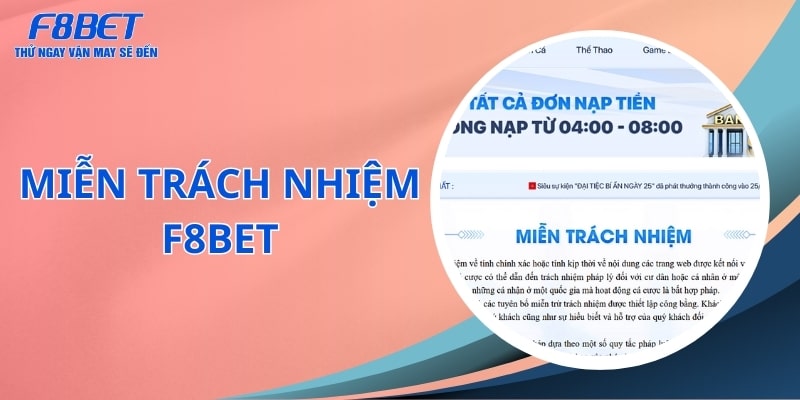 Miễn Trách Nhiệm F8bet - Tìm Hiểu Chính Sách và Quy Định - Ảnh 1