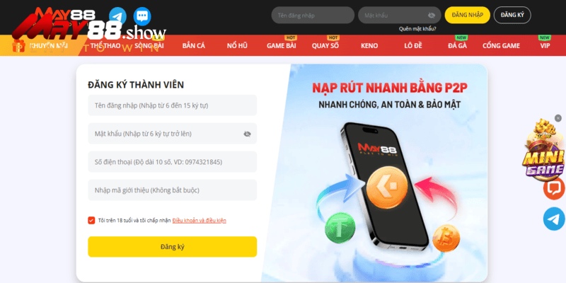 Đăng Ký MAY88 Khám Phá Thế Giới Game Đa Màu Sắc, Thưởng Cao - Ảnh 2