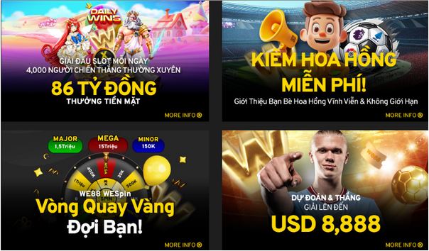 Chương trình khuyến mãi WE88 - Cơ hội vàng cho bet thủ chơi cá cược - Ảnh 1
