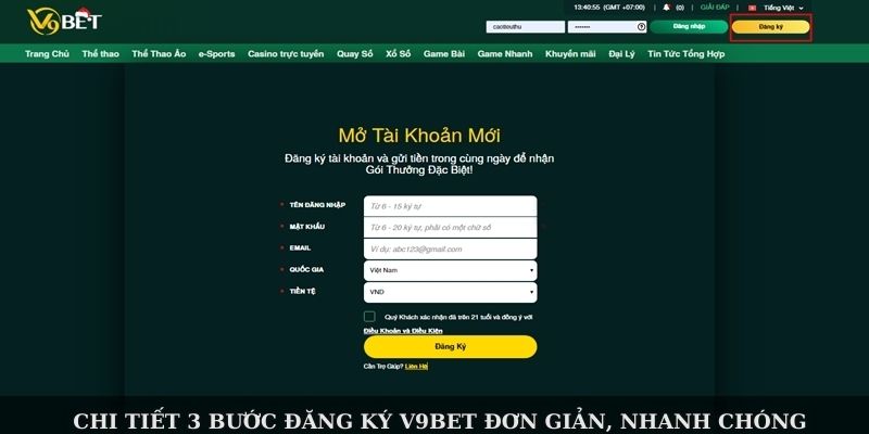 Cách Đăng Ký V9BET Đơn Giản – Hướng Dẫn Chi Tiết Từ A-Z - Ảnh 2