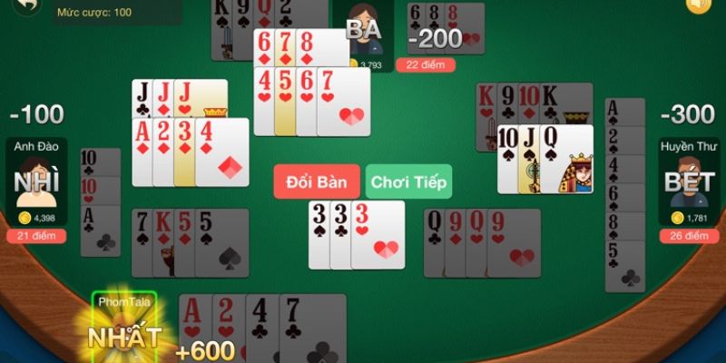 Cách tính điểm trong bài Phỏm
