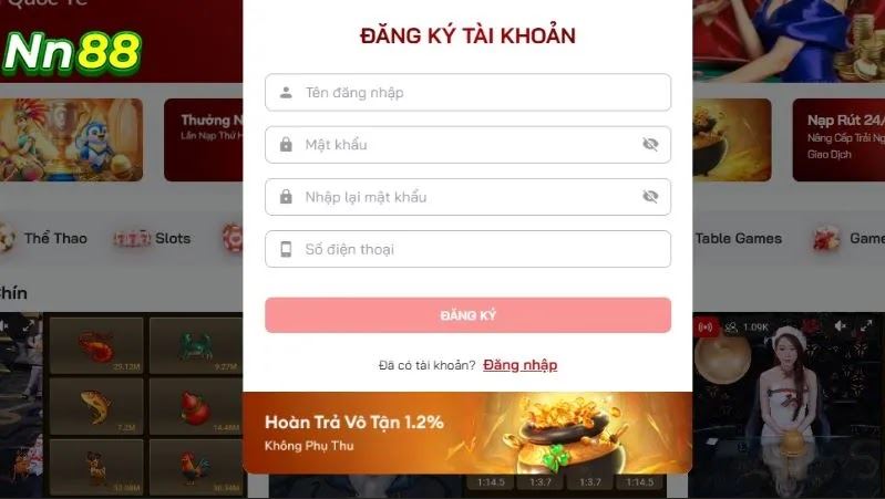 Đăng K&yacute; NN88 &ndash; Hướng Dẫn C&aacute;ch Tạo T&agrave;i Khoản Chỉ 2 Ph&uacute;t - Ảnh 1